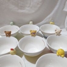 出口日本卡通陶瓷碗角落生物碗动物碗米饭碗轻松熊公仔碗立体饭碗