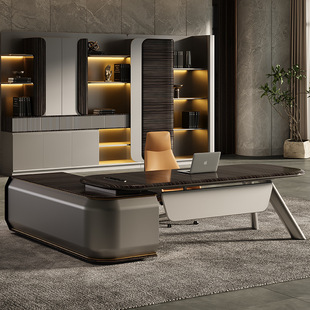 Boss Desk, President, Chairman's Desk, High-End Executive Desk, Manager's Office Desk, Office Desk and Chair Combination