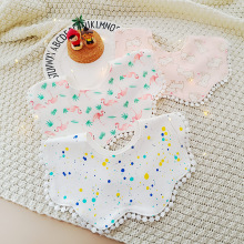 秋冬新款婴儿围嘴棉透气口水巾可爱造型假领男女宝宝卡通围兜批发