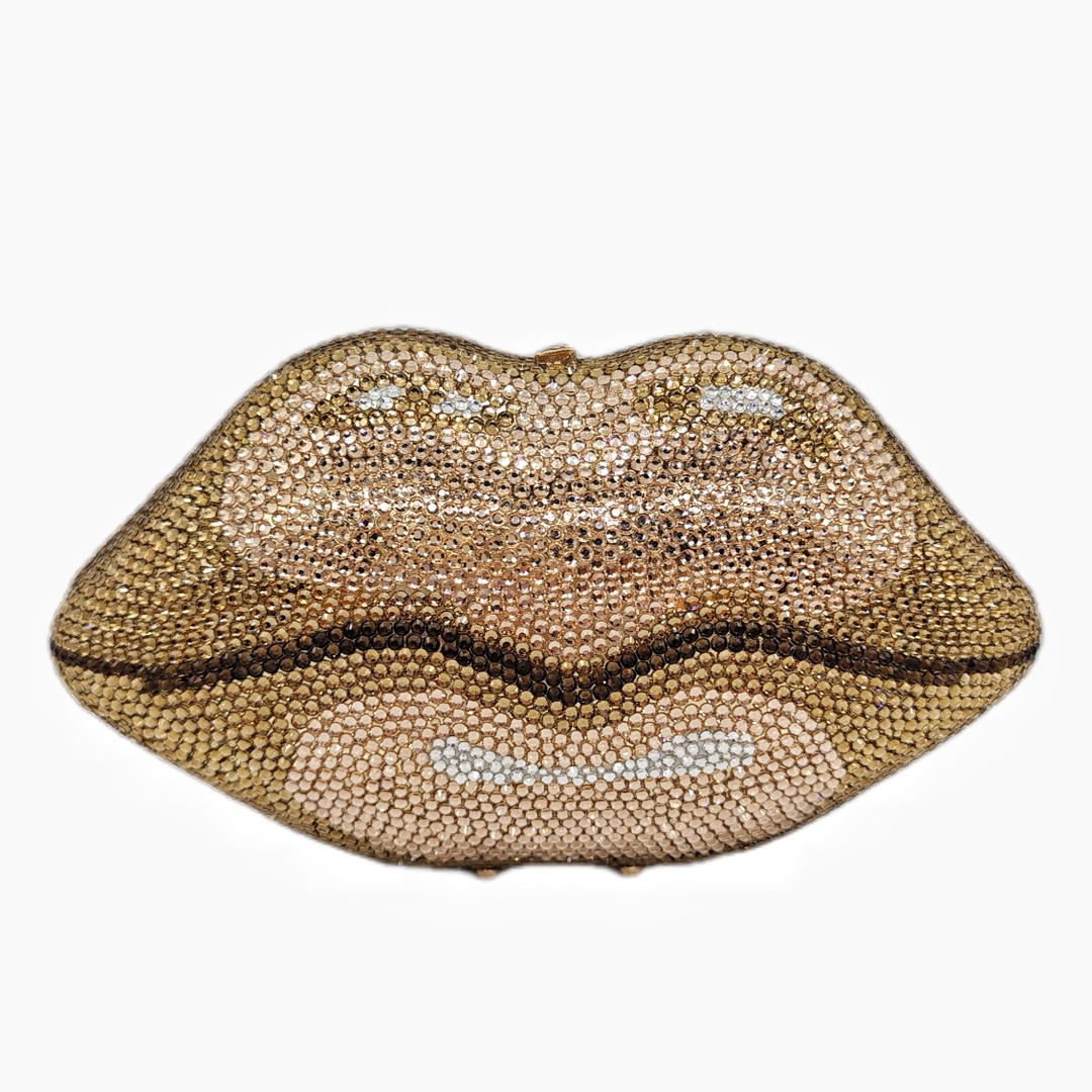 Túi clutch cầm tay đính kim cương cao cấp dự tiệc quý cô — Màu hồng, Màu vàng, Cá tính đặt làm chi tiết 2