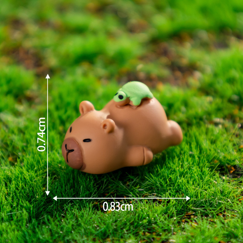 漫画ソリッドカラーミニバスカピバラシリーズ diy 樹脂クラフト装飾品小さなアクセサリーデスクトップ装飾品|undefined