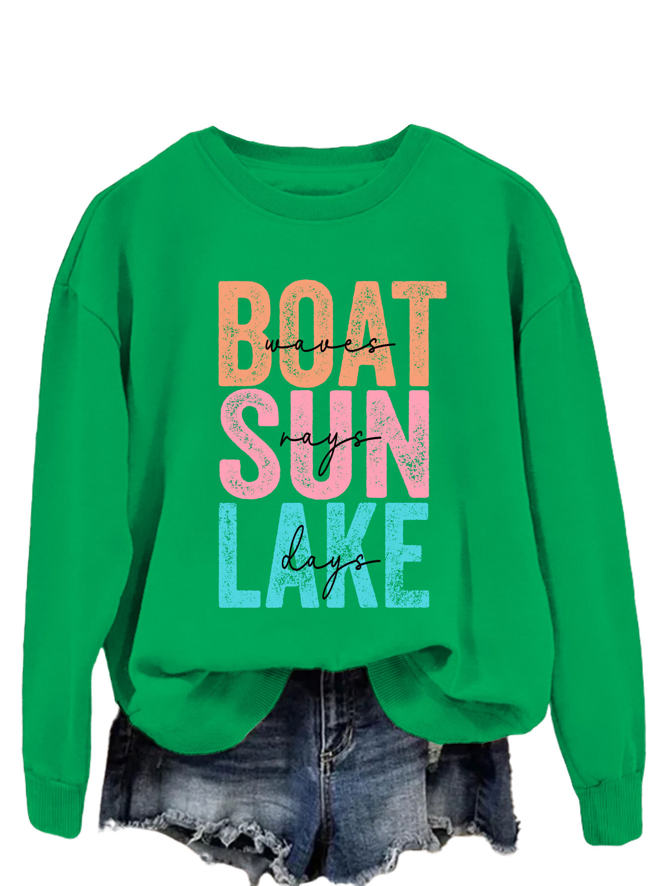 Grass green sweater (black color picture)