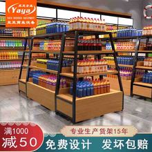 超市货架散称零食货架小食品展示架便利店面包饼干休闲食品双面