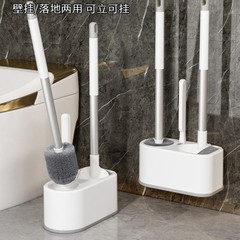 トイレブラシ死角のない家庭用ソフト毛長柄トイレトイレトイレブラシ用品多機能清潔三ブラシセット
