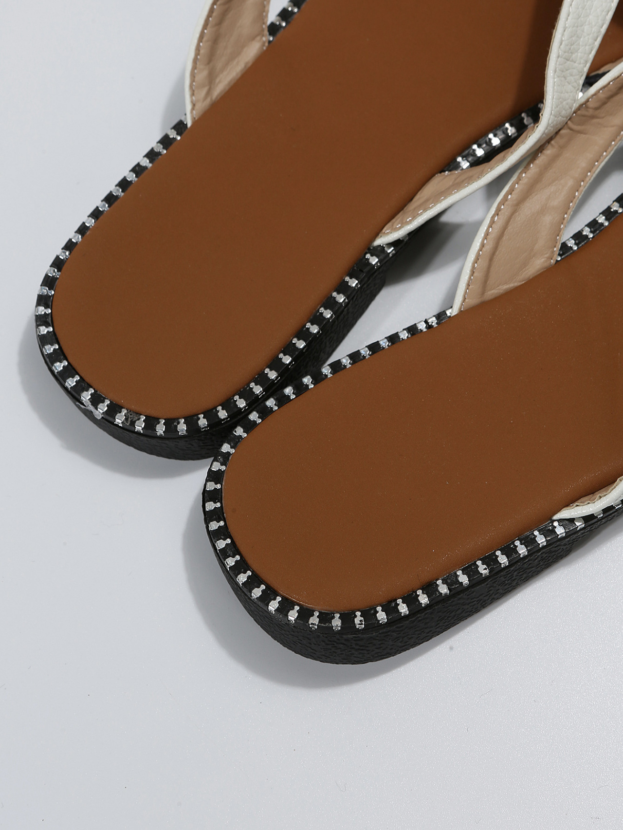 Women's Colour Block Suede Pu Sandals Flat Bow Summer Beach Shoes_voghion.com
