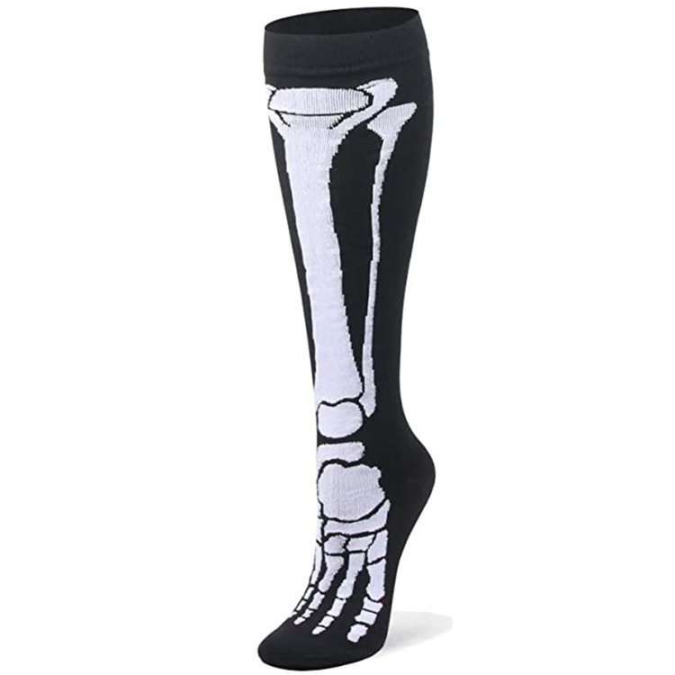 Frau Toller Stil Schädel Nylon Über Die Knie Socken 2 Stücke display picture 4