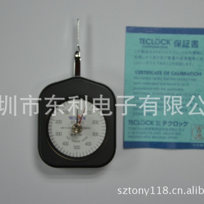 日本TECLOCK得乐DT张力计指针张力计DT-500G横向开关触点测力仪表