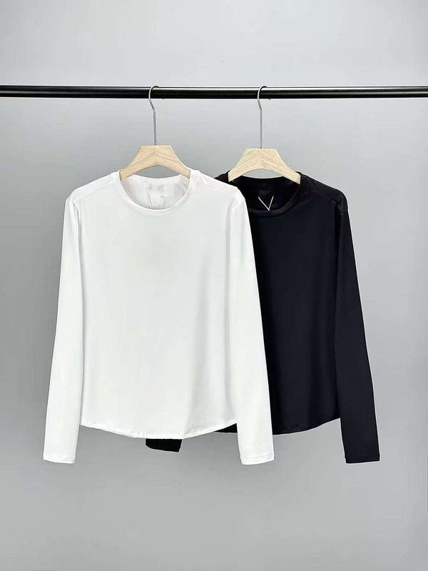 女士休闲户外露营通勤打底衫25年秋季新款圆领小众长袖T恤081409|undefined