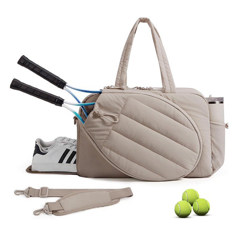 Bolsa de tenis acolchada bolsa de mano esponjosa bolsa deportiva de mujer raqueta cubierta plegable portátil zapato almacén bolso de hombro image 7