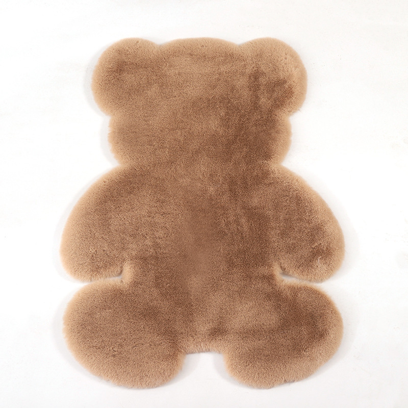 Alfombra de piel sintética de conejo de Amazon, diseño de dibujos animados, para sofá, dormitorio, mesita de noche, ventana, habitación infantil, alfombra de suelo de peluche, bonita y divertida image 11