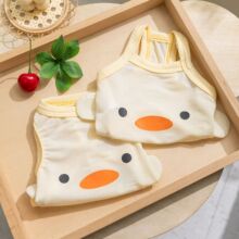 春夏ins宠物衣服可爱小黄鸭夏季透气两脚背心吊带凉凉衣狗狗衣服