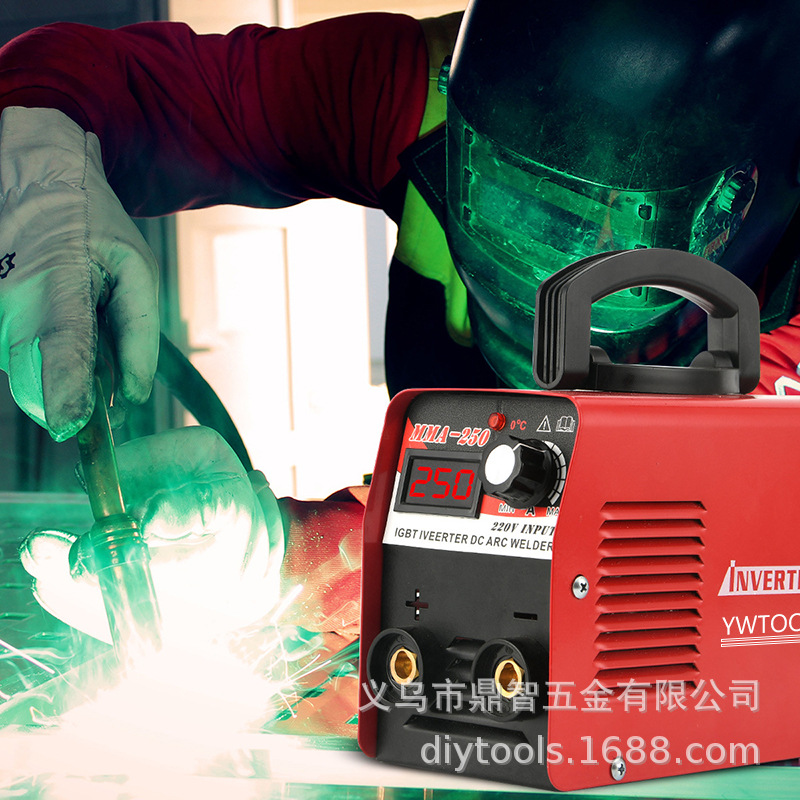 MMA-250 mini máquina de soldadura eléctrica IGBT alta potencia DC hogar máquina de soldadura por puntos pequeña máquina de soldadura herramienta eléctrica