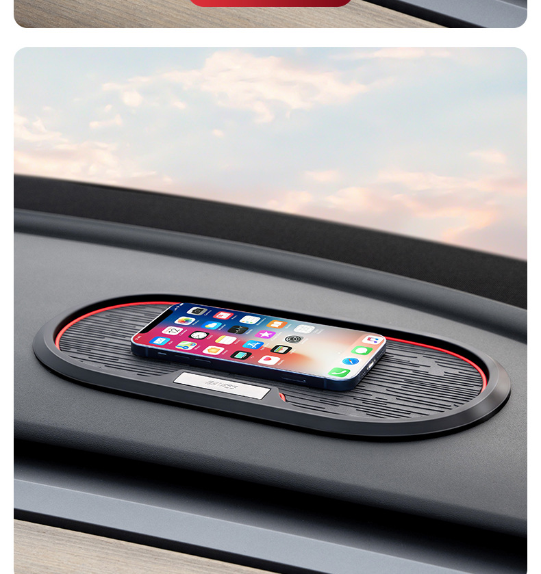 Car Anti-Slip Mat for Dashboard, Parking Number Plate Holder, Phone Holder, Car Interior Accessories