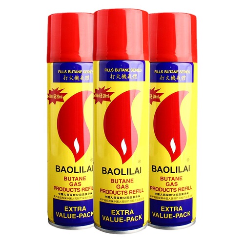 High-purity universal lighter gas pyramid butane gas Bao Cheng focus filling can lighter oil refilling liquid