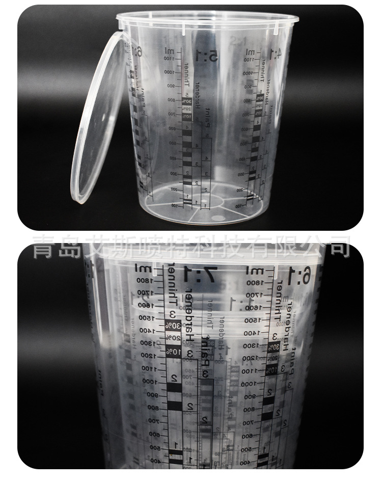 385ml Disposable Graduated Paint Mixing Cup Plastic Paint Cup Car Paint Mixing Cup with Scale for Automotive Use