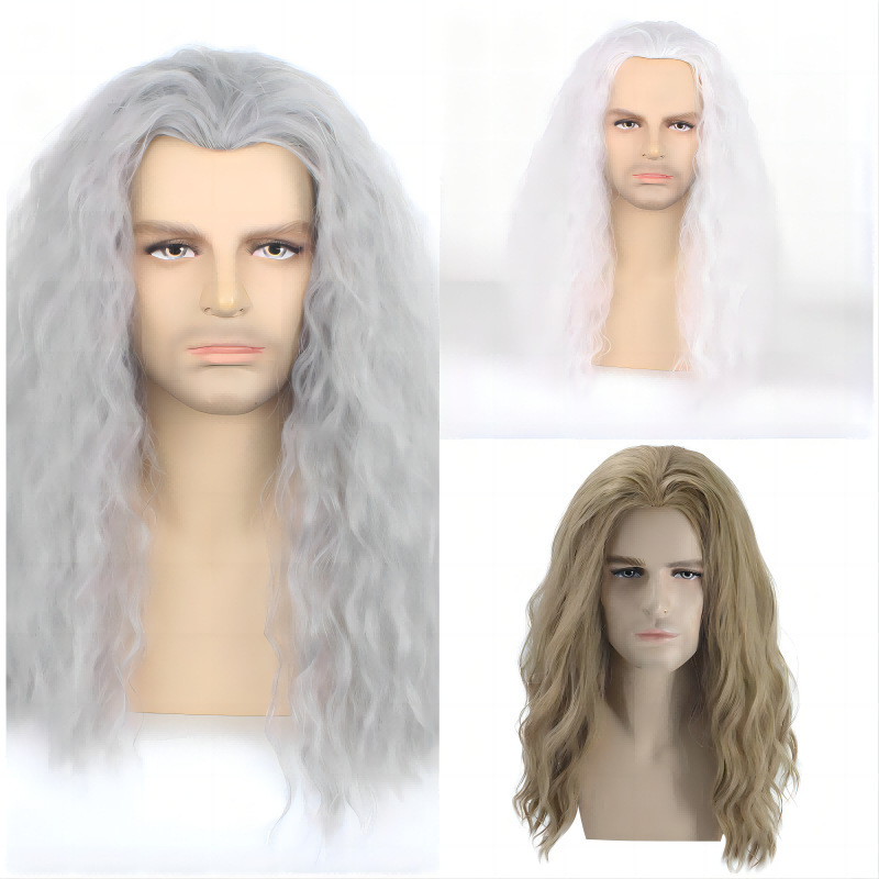 European and American Men's Cos Wig Love and Thunder Thor Multi-Color Optional Long Curly Hair Thethor Halloween Wig Set European and American Men's Cos Wig Love and Thunder Thor Multi-Color Optional Long Curly Hair Thethor Halloween Wig Set