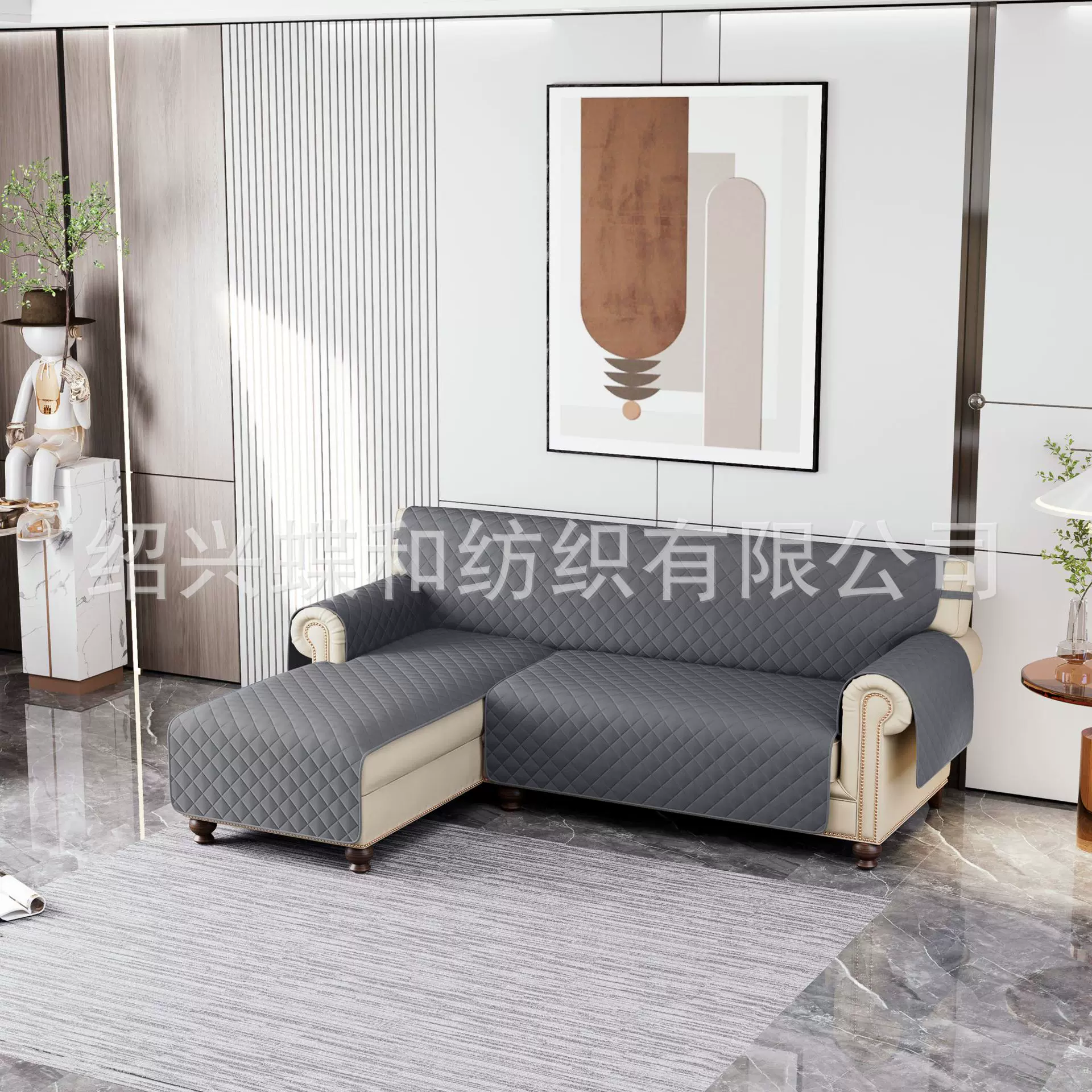 厂家直销热卖贵妃菱形格躺椅防水沙发垫加厚耐磨防滑四季沙发垫