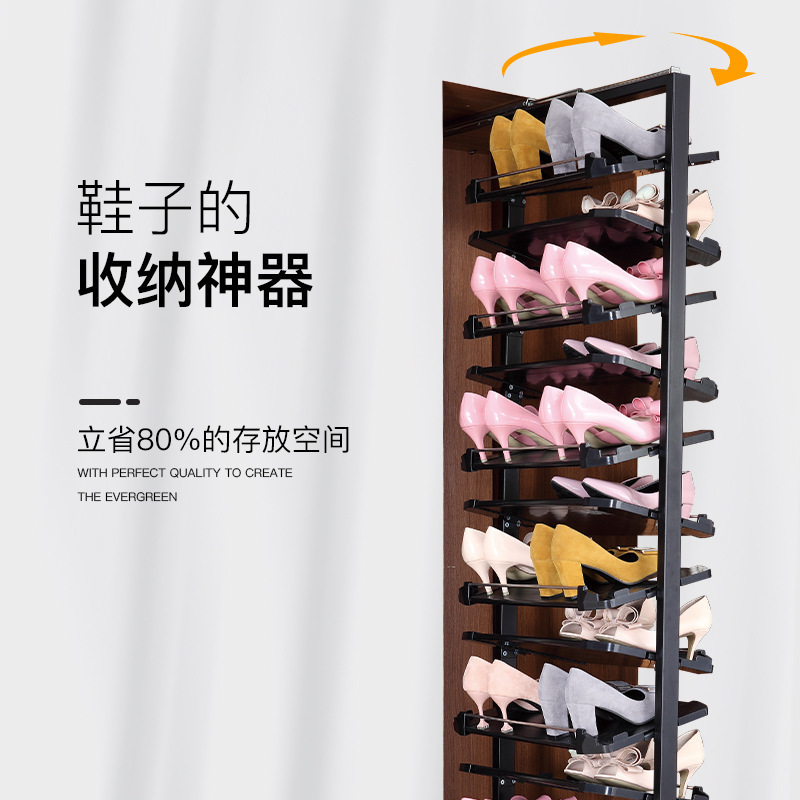 多機能回転靴ラック収納アーティファクト360度靴キャビネットホームシューズキャビネット内蔵回転靴ラック|undefined