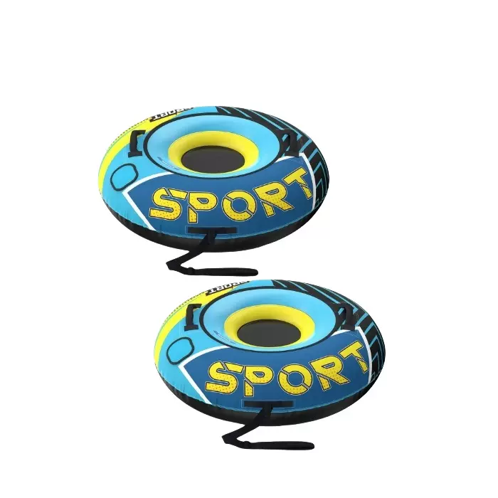 厂家定制耐寒带布套充气滑雪圈 充气内胆雪橇 雪地圈带布套滑雪车