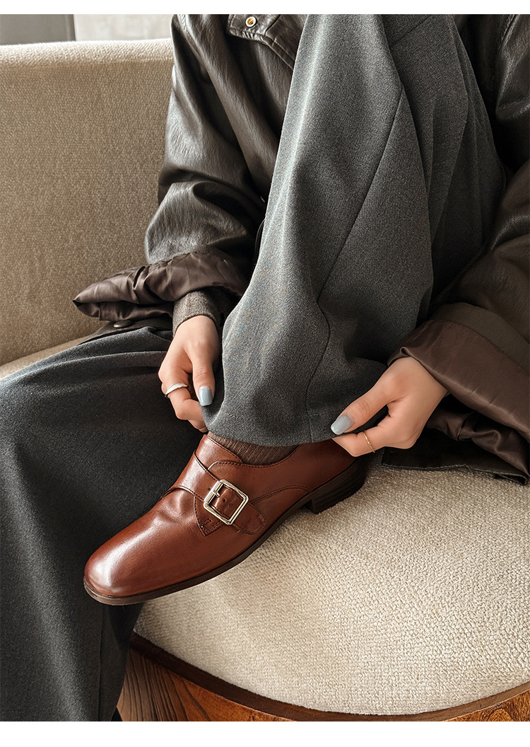 CHIKO Darby Square Toe Block Heels Oxfords Shoes