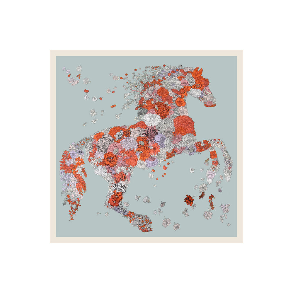 Nueva seda de primavera y otoño 70 bufandas cuadradas de moda bufandas de seda de impresión coreana bufandas de alta calidad al por mayor damas