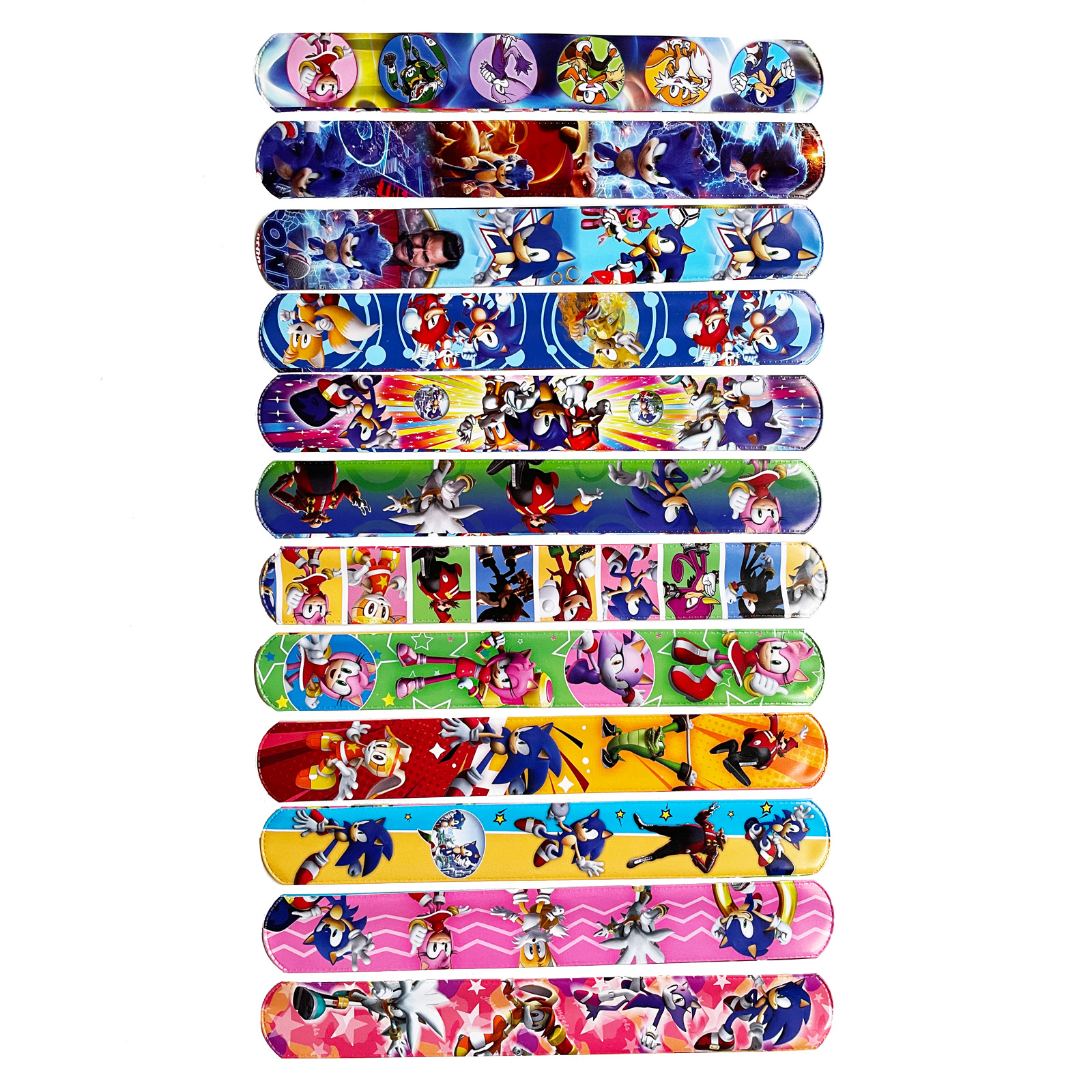 Nueva historieta Sonic raqueta anillo anime Sonic Snap anillo pulsera erizo juguete correa para la muñeca