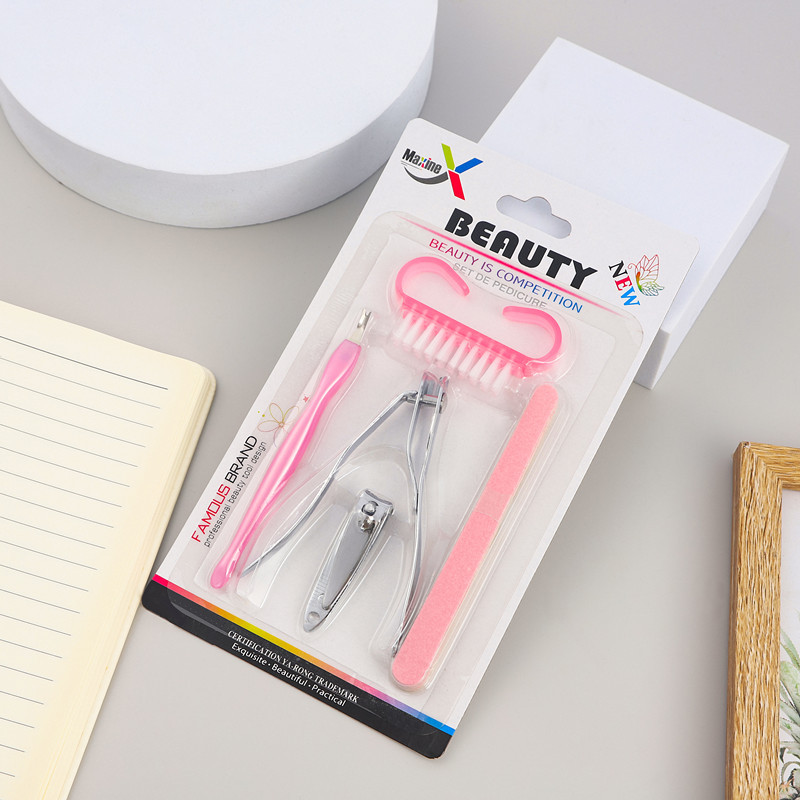 YARONG fabricante de cuchillo de pedicura conjunto de manicuras para limpiar la piel gruesa y dura de las uñas de los pies en el conjunto de tarjetas de aspiración de uñas de los pies