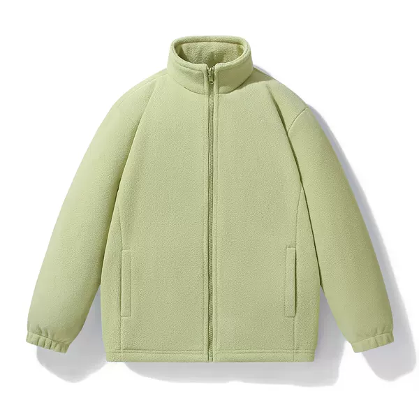Autumn and Winter Polar Fleece Jacket for Couples, Double-Sided Velvet Jacket, Thickeneded Inner Lining, Warm Stand-Up Collar Fleece Jacket, Mountaineering Jacket for Women