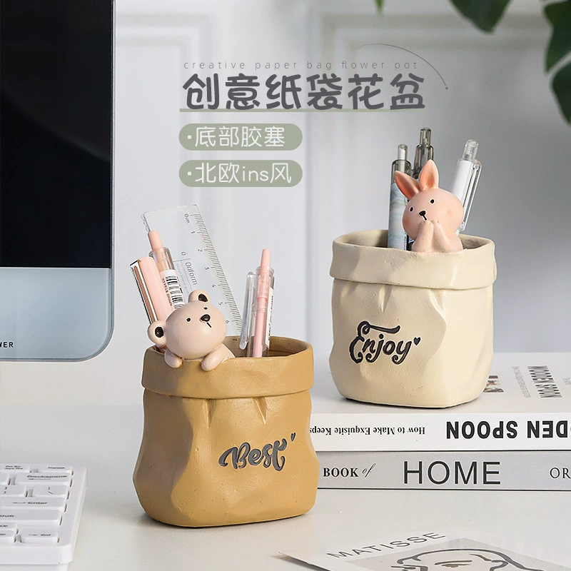 Офисные принадлежности для химии Kumon, канцелярские принадлежности, ретро, маленькие украшения, круглый держатель для ручек, декоративные маленькие украшения для хранения, новинка