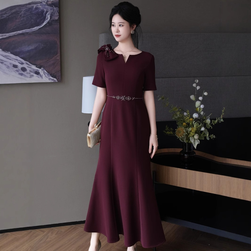 Formal Occasion Dresses High-End Gown Women Fashion Plus Size New 2025 Niche Wedding Banquet Young Mermaid Short Sleeve Formal Occasion Dresses High-End Gown Women Fashion Plus Size New 2025 Niche Wedding Banquet Young Mermaid Short Sleeve