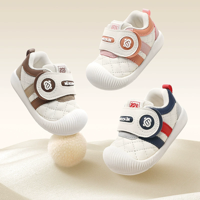 Новые детские туфли для мальчиков 2025 года, весенне-осенние, мягкая подошва, функциональные, для детей от 1 до 2-3 лет.