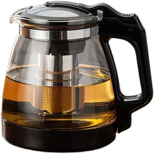 Chinese Tea Maker Office High Temperature Resistant Explosion-Proof Glass Teapot Flower Teapot Set Glass Teapot Tea Water Separation