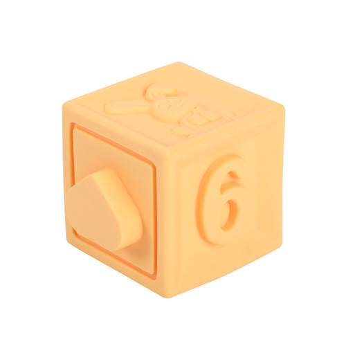 Children's soft rubber embossed large-piece soft building blocks baby infant early education cognitive educational stacking toys that can be chewed