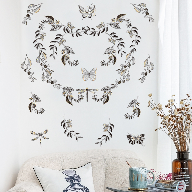 DIY leaves butterfly Dragonfly Children's Room Wall Sticker Living…