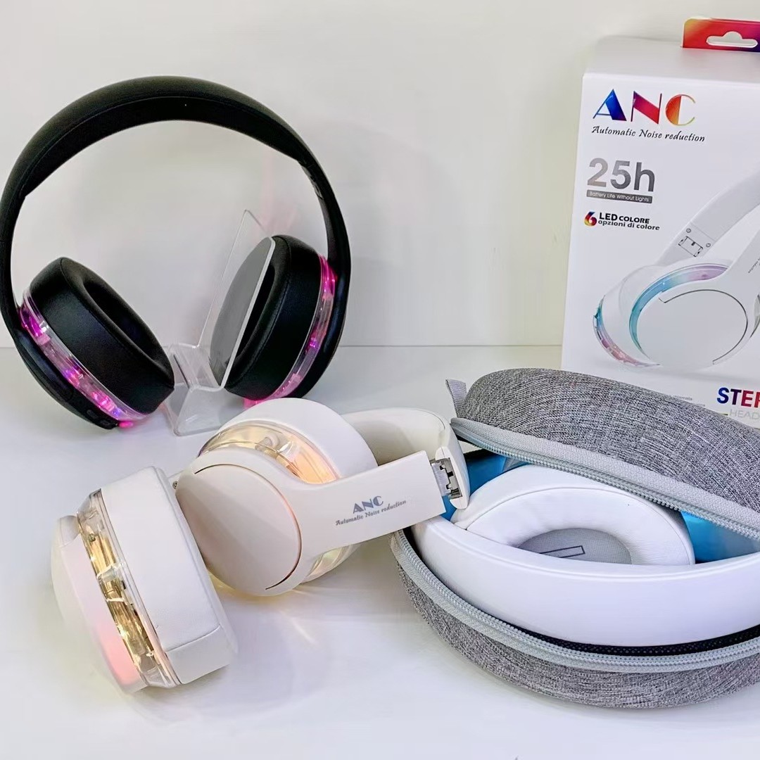 Nuevo AN - 1 ANC transfronterizo activamente redujo el ruido auriculares Bluetooth auriculares plegables auriculares RGB image 5