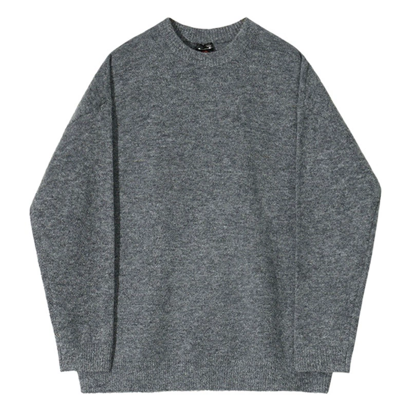 MYQ вязаный свитер мужской осенний Модный пуловер в Корейском стиле в ленивом стиле свитер Свободный Топ с круглым вырезом