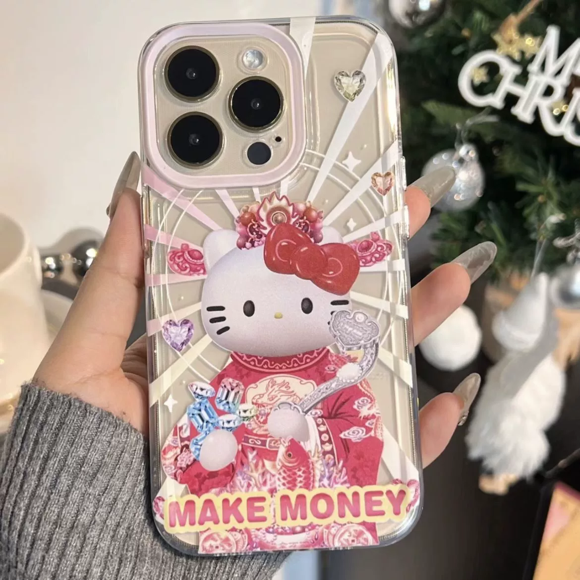 Lucky KT подходит для Apple 16прMax котик мультфильм 14 15 космос 16 мягкий чехол 13Promax мягкий чехол