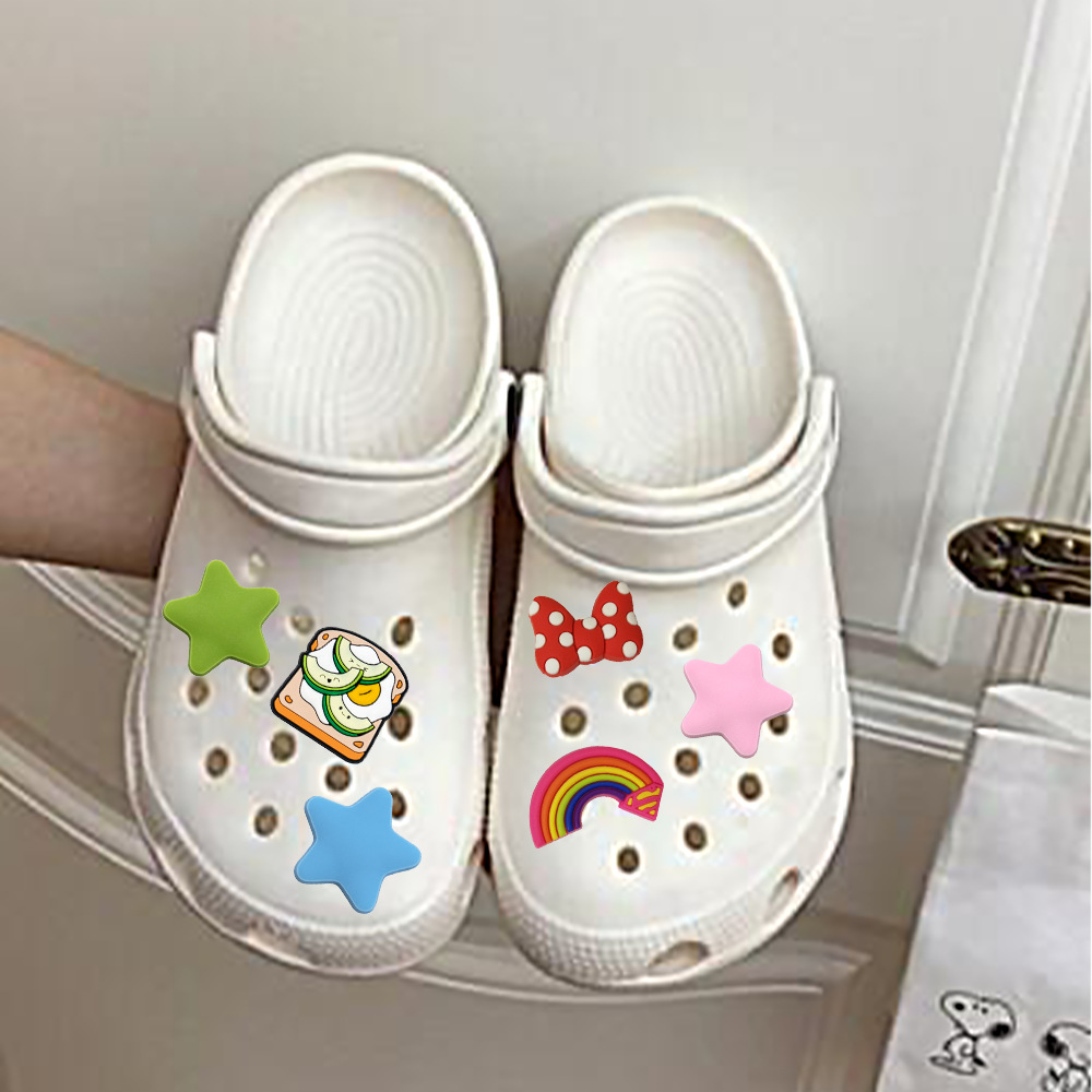 165g Weight Star Fruit Bow Knot Shoe Accessories PVC Comfort Slippers Winter Summer Spring Shoe Buckle
