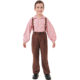 European and American Colonial Farm Boy Clothing Amazon New Alps Brown suspenders suit
