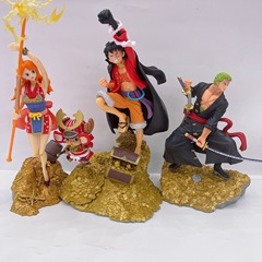 Nami Luffy Sanji Usopp Zoro Chopper One Piece 100 Scenes Handmade Mini Figure Desk Decor Ornament Wholesale