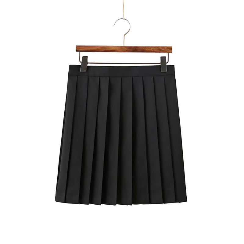 Basic jk Uniform Skirt Japanese College Style Class Dress Skirt Student Black Pleated Skirt Campus Skirt