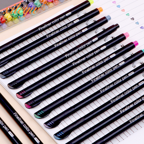Xile 100-color fine color hook pen stroke pen hand account pen needle tube pen painting pen set Amazon