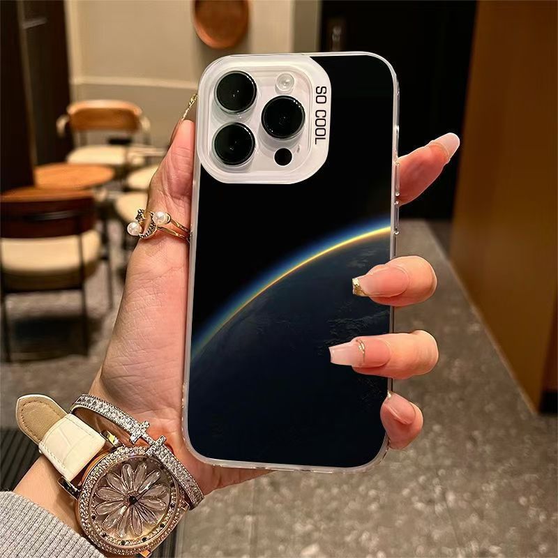 暗夜星球彩银壳适用苹果17/16/15pro手机壳14promax13/12/11X绚丽