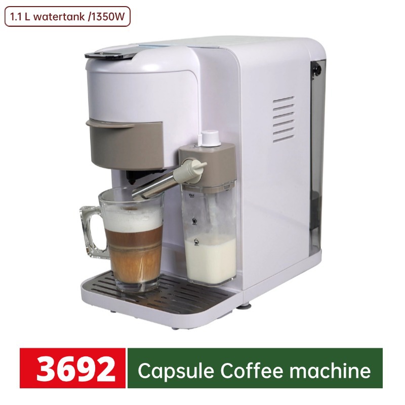 Máquina de espresso italiana de 20Bar 1.1L café en polvo y cápsulas adaptadas con cajas de leche Máquina de cappuccino