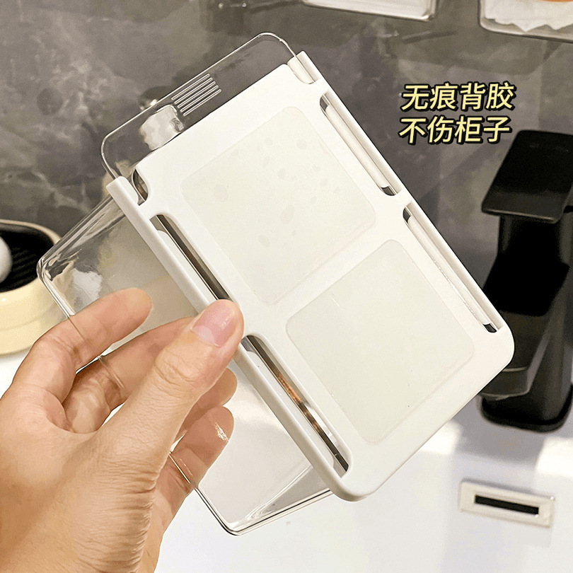 Gabinete de espejo caja de almacenamiento tipo cajón baño transparente simple hisopo de algodón almohadilla de algodón gabinete de baño estante extraíble