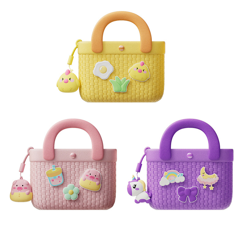 Nuevo bolso de bambú tejido de dopamina para niños divertidos lindos animales bolso de mochila para niños bolso de cambio regalo de vacaciones