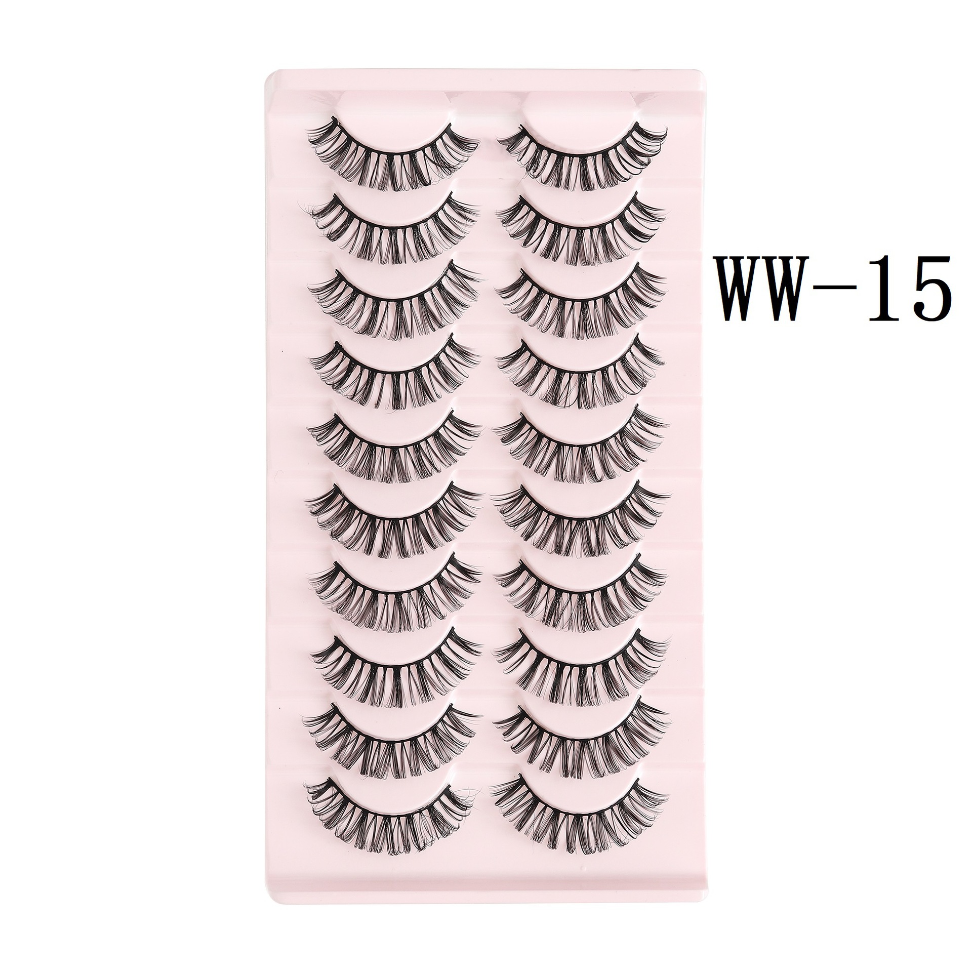 Nuevo ruso pestañas falsas DD curvadas gruesas pestañas europeas y americanas diez pares de pestañas naturales del encanto de la fibra química