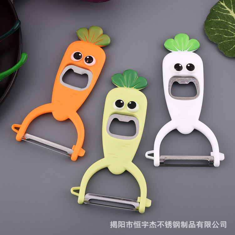 Stainless steel fruit peeler household kitchen tools plastic handle…