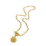 Ретро модное дизайнерское универсальное ожерелье из нержавеющей стали на солнечной энергии, французский стиль, тренд сезона, европейский стиль