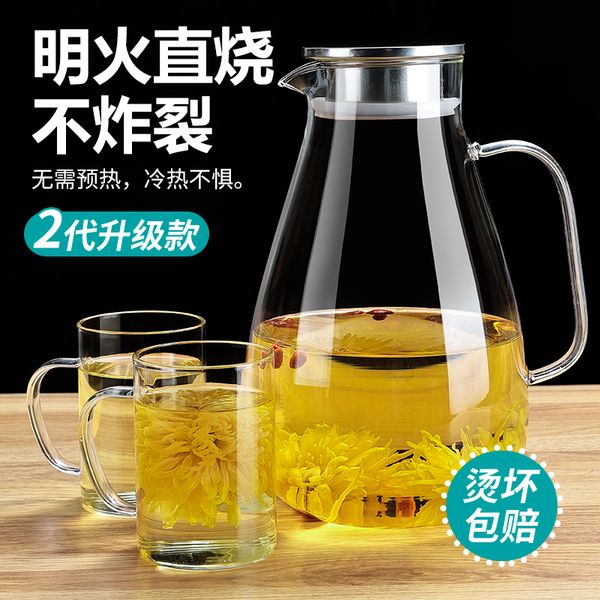 Glass teapot for home use